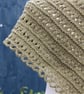 Pretty triangular lace shawl in green pure wool - design A516 - Image 6