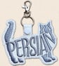 Persian Cat Keyring - Embroidered Cat Word Art Bag Charm - Image 4