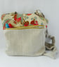 SOLD Beautiful fabric crossbody bag in linen and wool furnishing fabrics - Image 7