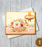 Congratulations Greeting Card With A Mouse In Blooming Flowers, Blank Insert - Image 2