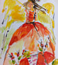 Inky and paint rose hip angel  - Image 2