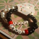 Angel devil kandi bracelet duo set