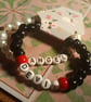 Angel devil kandi bracelet duo set