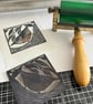 Linocut Print - "Nuthatch" - Bird Print - Nature Print - Image 9