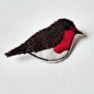 Embroidered Robin Brooch