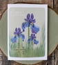 February Birth Flower Card, Iris, Birthday Card, Floral Greeting Cards, Botanica - Image 3