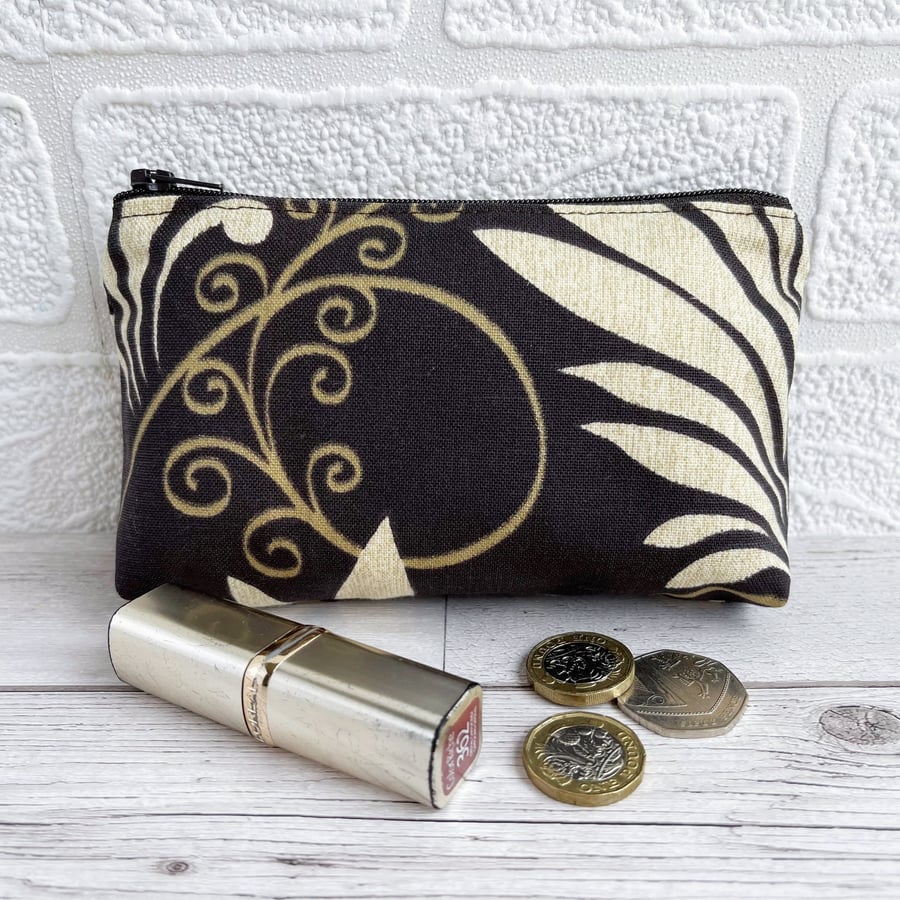 Large Purse, Coin Purse with Abstract Pattern