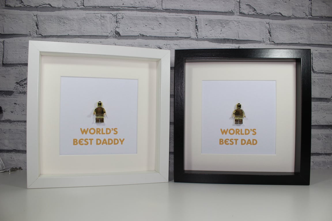 LEGO GOLDEN MINIFIGURE STATUE - WORLD'S BEST - FRAMED MINIFIGURE