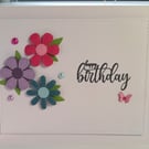 Bright Blossoms Birthday Card