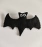 Handmade black bat brooch - Image 1
