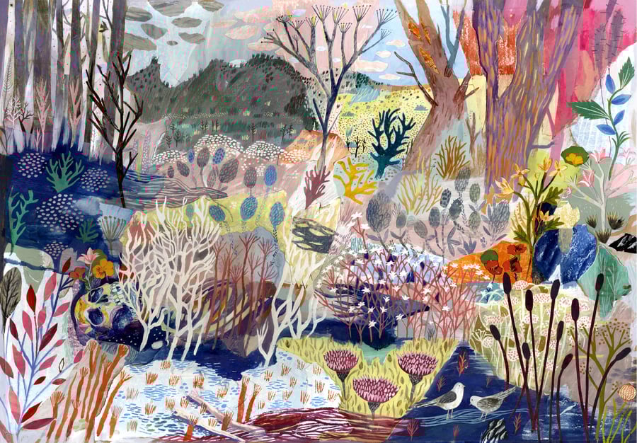 Illustration art print, Where the Wild Things Grow 16.54 in  x 11.69 (A3 Print)