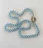 Aquamarine hand knotted necklace  - Image 3