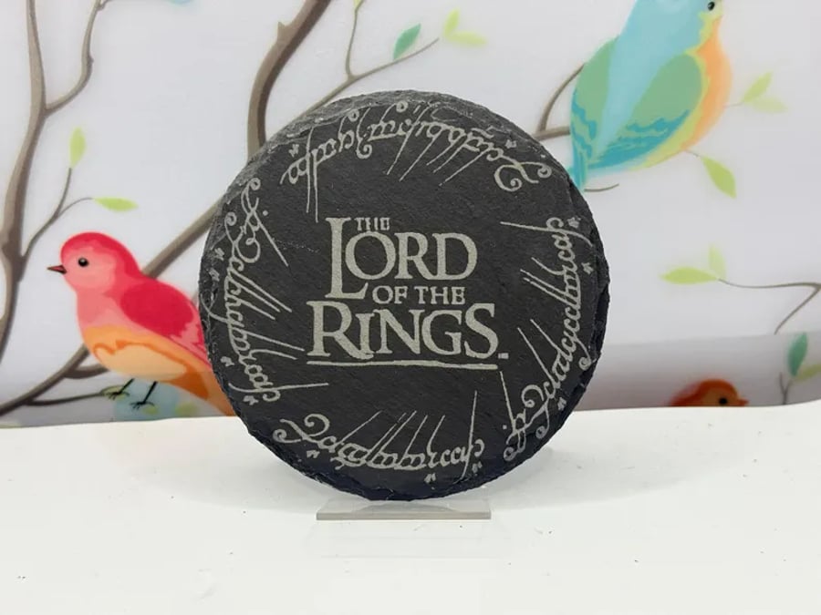 Lord of the Rings Laser Etched Coaster