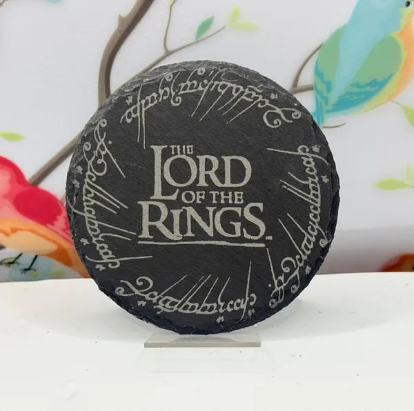 Lord of the Rings Laser Etched Coaster