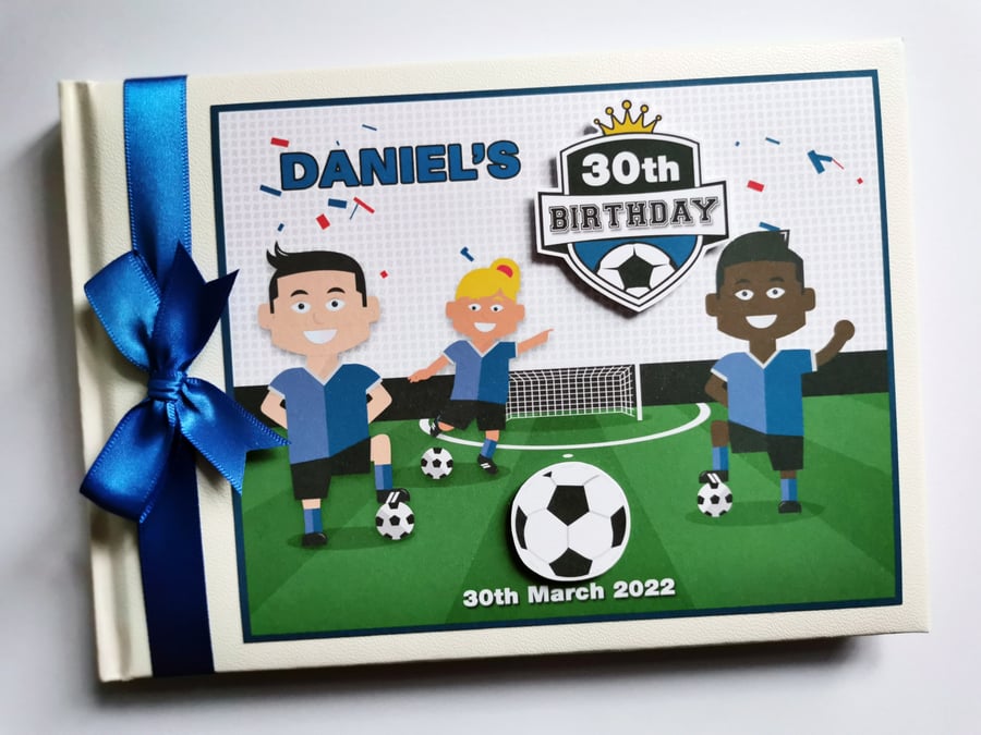 Football birthday guest book, Football birthday party book, gift
