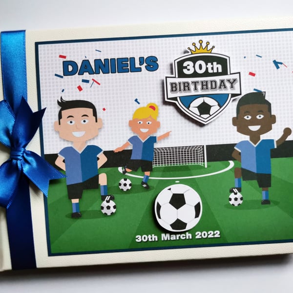 Football birthday guest book, Football birthday party book, gift