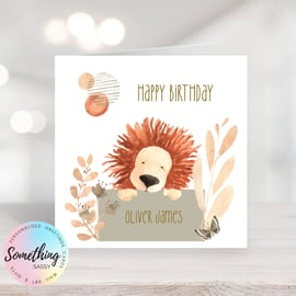 Personalised Cute Animal Children's Birthday Card -  for both boys and girls