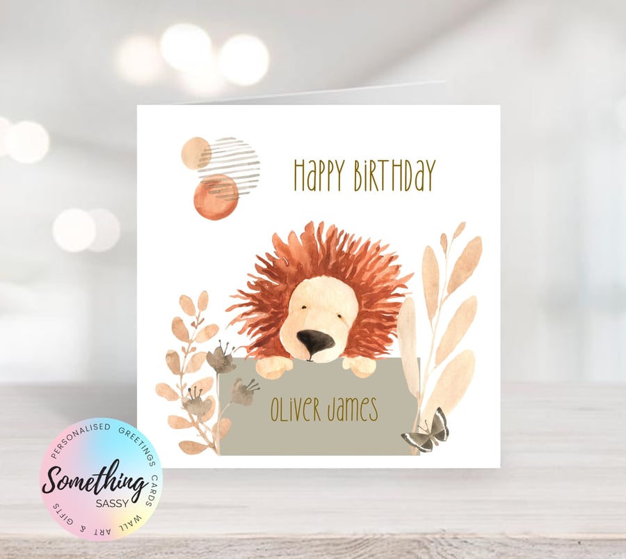 Personalised Cute Animal Children's Birthday Card -  for both boys and girls