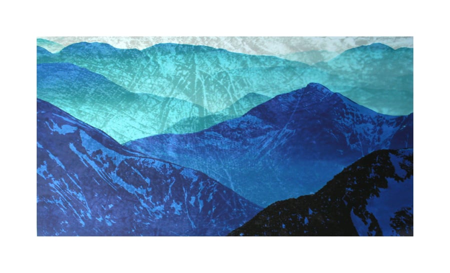 Ben Nevis, limited edition blue mountain print, statement art for your home 