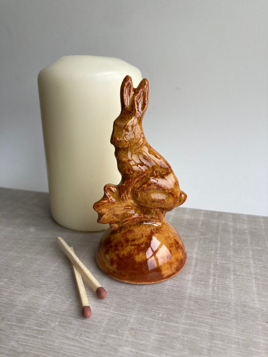 Bunny candle snuffer ornament