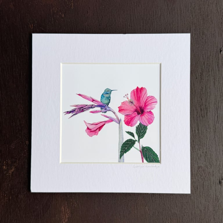 'Tropic' 8" x 8" Mounted Print