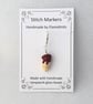 Tiny Glass Ice Cream Stitch Marker - Chocolate - Image 1