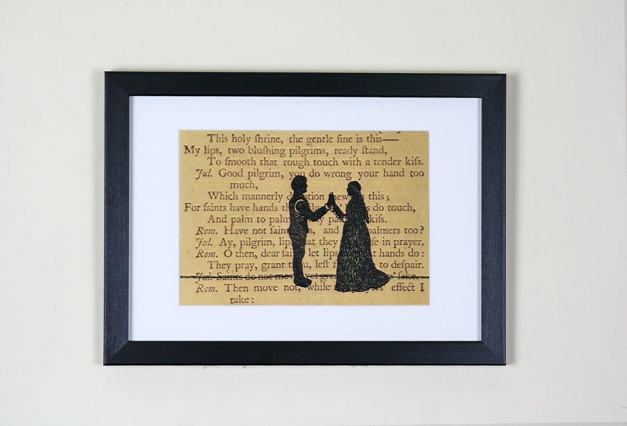 Classic Literature - Shakespeare's Romeo and Juliet Framed Large Embroidery