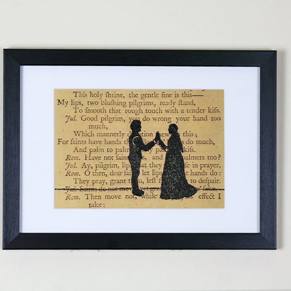 Classic Literature - Shakespeare's Romeo and Juliet Framed Large Embroidery