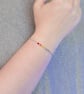 Bracelet rainbow chakra sterling silver and Swarovski handmade stretchy - Image 9