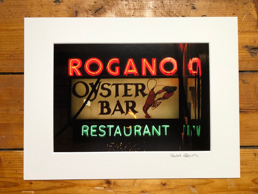 Rogano, Glasgow, signed mounted print FREE DELIVERY