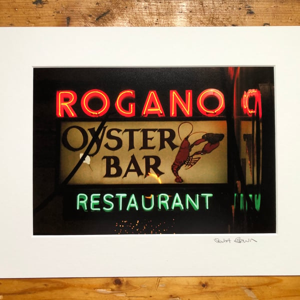 Rogano, Glasgow, signed mounted print FREE DELIVERY