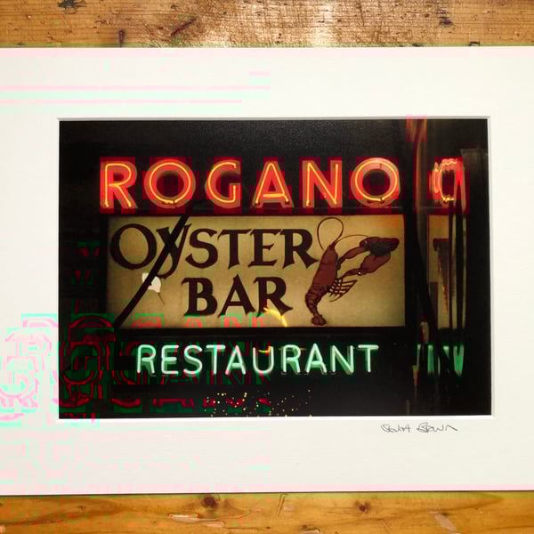 Rogano, Glasgow, signed mounted print FREE DELIVERY