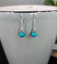 Small round Turquoise and Sterling Silver Earrings - Image 4