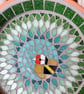 Goldfinch Feathered Friend Mosaic Bird Bath - Image 4