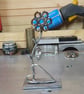 Handcrafted Steel Nut Flower with heart Sculpture - Industrial Metal Art Decor - Image 2