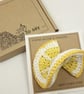 Lemon Slice Crochet Coaster Card 'Bitter & Twisted!'  - Image 1