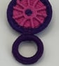 Glasses Holder Brooch - Purple and Pink