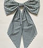 Oversized Bow - Bottle Green Gingham  - Image 2