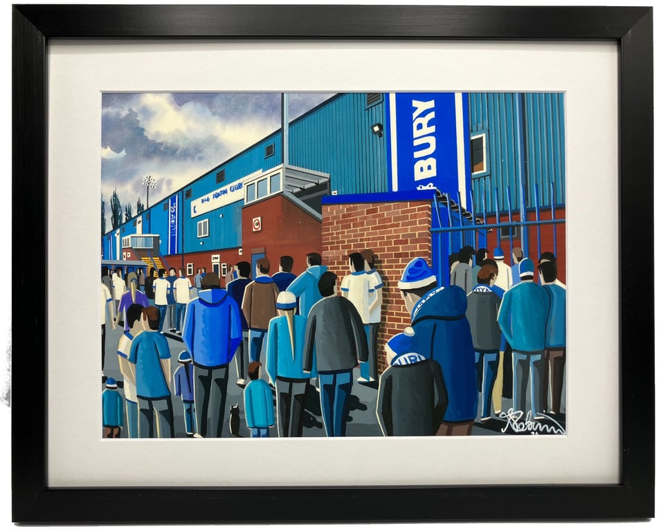 Bury. Framed & Unframed Fine Art Print, Football Club FC, Gigg Lane Stadium Gift