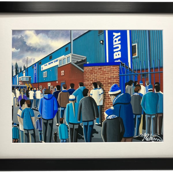 Bury. Framed & Unframed Fine Art Print, Football Club FC, Gigg Lane Stadium Gift