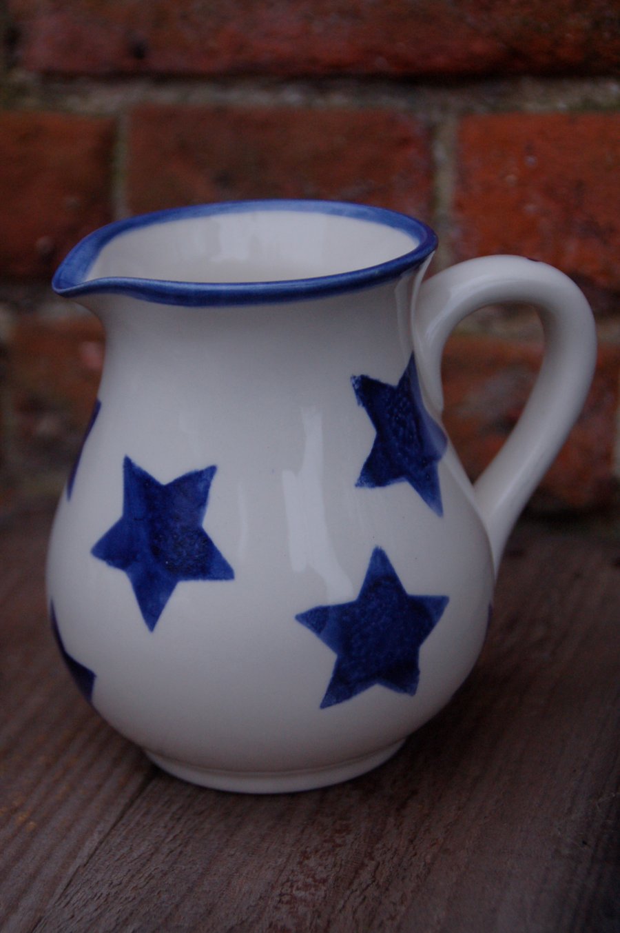 blue star half litre jug