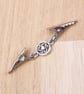 Silver cardigan clip - Celtic sweater guard - Shawl or pashmina pin  - Image 6