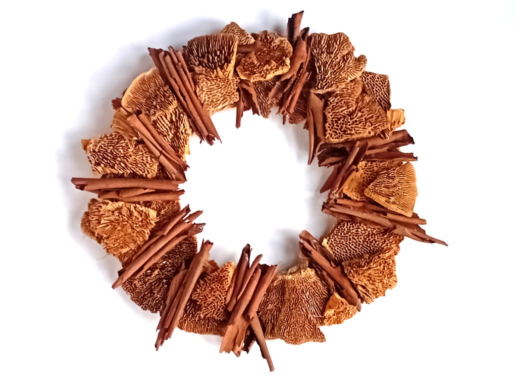 Contemporary Dried Wreath from Cork & Eucalyptus Bark