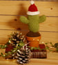 Crochet Cactus desert style, Christmas Cactus with removeable Santa hat.  - Image 1