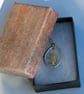 Recycled Silver Brass Textured Goldfinch Pendant Necklace - Image 4