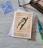 Great Tit Bird Greetings Card, Vintage Ephemera Note Card - Folksy