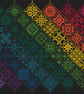 042D - Cross Stitch Quaker Sampler Banded rainbow tiled patchwork squares - Image 3