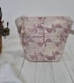 Hand Printed Linen Wash Bag, Toiletry Bag, Accessory Bag - Raspberry Red - Image 1