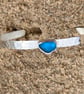 Blue seaglass bangle
