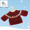 Reserved for Beverly - Red Shetland Jumper